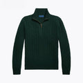 Cable-Knit Cashmere Quarter-Zip Jumper