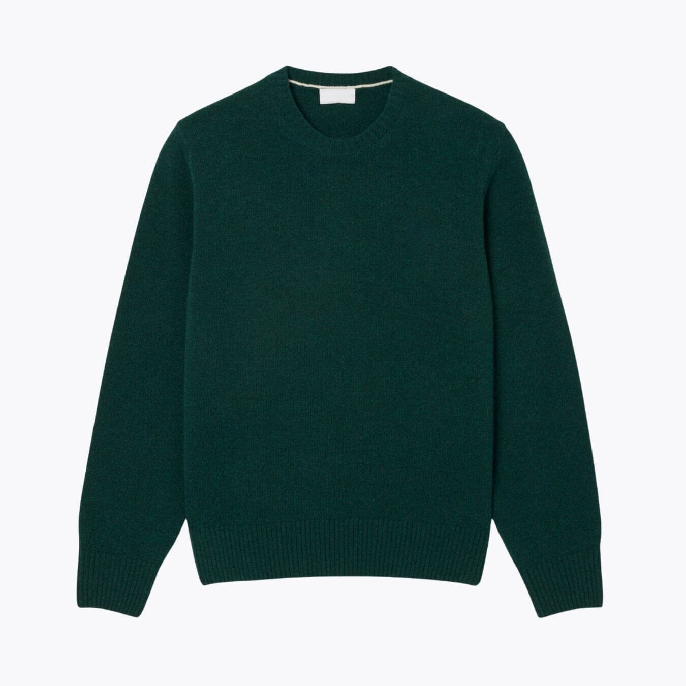 Carded Wool Crew Neck Sweater