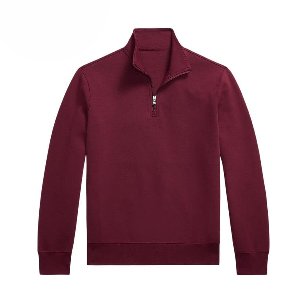 Double-Knit Mockneck Pullover