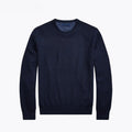 Mesh-Knit Cotton Crewneck Sweater