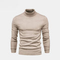 Turtleneck Cable-Knit Wool Knit Sweater