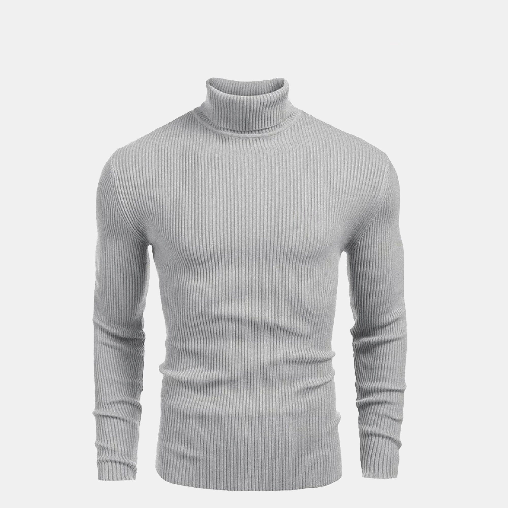 Turtleneck Cable-Knit Wool Sweater